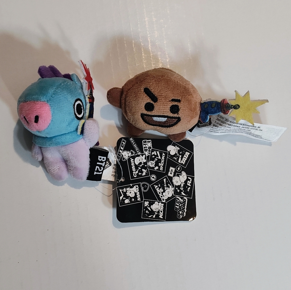 BT21 Character Plush Set - Blue and Brown